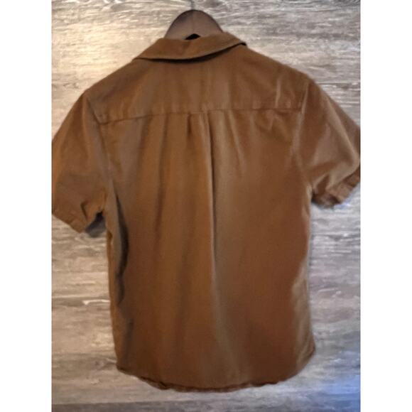 Madewell Button Down Shirt Women Brown Collared Small Minimalist Casual - Picture 7 of 7